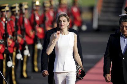 Letizia a su llegada a El Salvador.