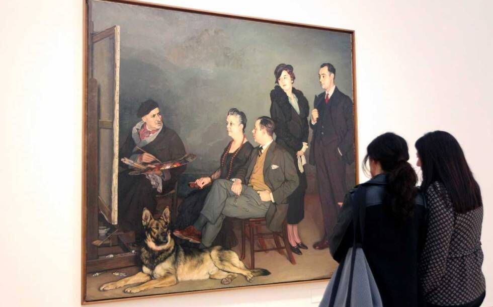 Pintura de Zuloaga en la que retrata a su propia familia.