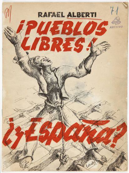 Portada del libro &#039;&iexcl;Pueblos libres!&#039; de Rafael Alberti.