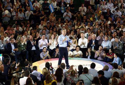 Mauricio Macri, en un acto de campa&ntilde;a en Buenos Aires el pasado martes.