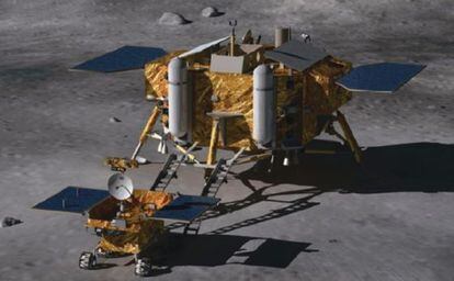 Ilustración de la sonda lunar china 'Chang E3'.