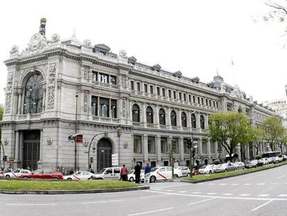 Vista de la fachada del Banco de España.