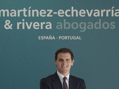  Una imagen de Albert Rivera, hasta ahora presidente ejecutivo del despacho Martínez-Echevarría
 