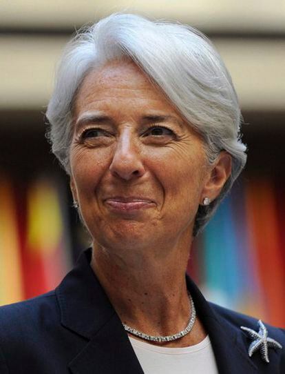 La directora del Fondo Monetario Internacional, Christine Lagarde, a su llegada a la sede del FMI en Washington el pasado 5 de julio