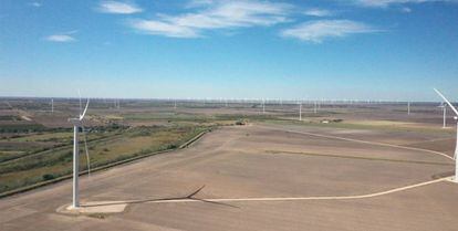 El mayor parque eólico de Acciona en Estados Unidos, La Chalupa, de 198 MW, situado en Texas.