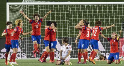 Corea celebra el triunfo ante una desolada Sonia.