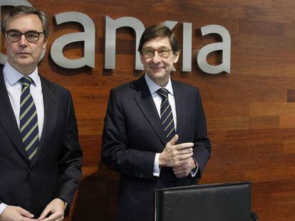 Jos&eacute; Ignacio Goirigolzarri (d) y Jos&eacute; Sevilla, presidente y consejero delegado de Bankia, respectivamente.