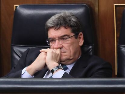 El ministro Inclusión, Seguridad Social y Migraciones, José Luis Escrivá, hoy en el Congreso. En vídeo, sus declaraciones.