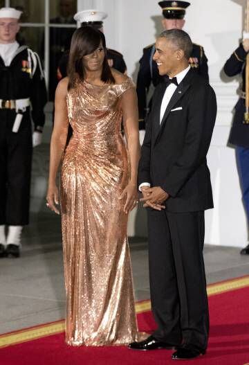 El presidente y la primera dama de EE UU, anoche en la Casa Blanca.