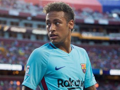 Neymar en uno de sus últimos partidos con el FC Barcelona.