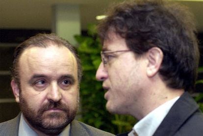 Rodolfo Benito (izquierda) y Javier López, dirigentes de CC OO Madrid.