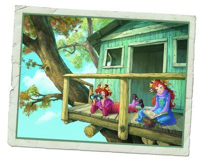 Pervinca y Vainilla, en una ilustración de 'Fairy Oak. La historia perdida', de Elisabetta Gnone.