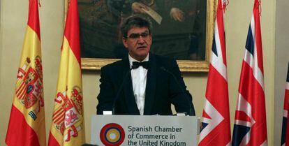 José Antonio Álvarez, durante su intervención en la Cámara de Comercio de España en Reino Unido