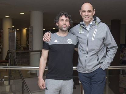 Juanín García y Jota Hombrados, en Alicante un día antes del inicio de la Copa del Rey de balonmano,