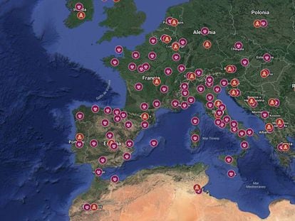 Mapa del coronavirus en el mundo.