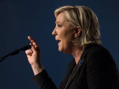 La candidata presidencial del Frente Nacional, Marine Le Pen