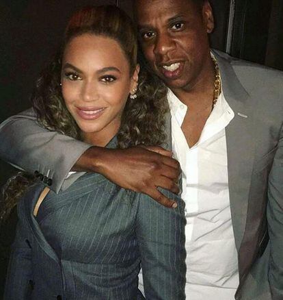 Beyoncé y su marido Jay-Z, con trajes grises a conjunto el pasado mes de agosto.