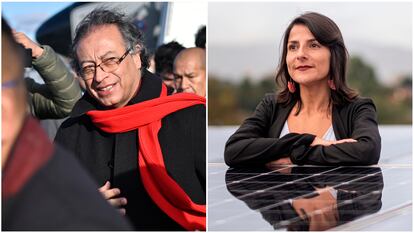 El presidente de Colombia, Gustavo Petro y la ministra de Minas, Irene Vélez.