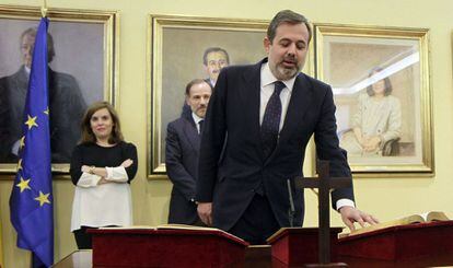 Federico Ramos jura, el 24 de junio de 2015, el cargo de subsecretario de Presidencia