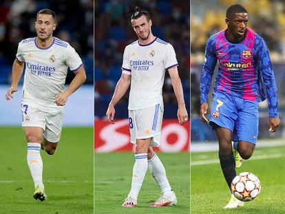 Eden Hazard, Gareth Bale, Ousmane Dembélé y Philippe Coutinho.