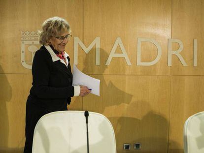 La alcaldesa de Madrid, Manuela Carmena, en el Ayuntamiento. En vídeo, declaraciones de Carmena en 'Hoy por hoy', de la Cadena Ser.