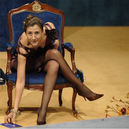 Ingrid Betancourt, antes de recibir el galardón.