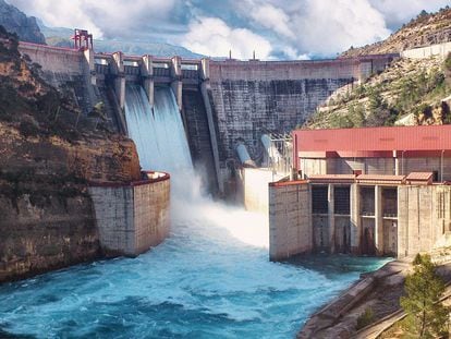 La central hidroeléctrica de La Muela (Valencia), en una imagen distribuida por Iberdrola.