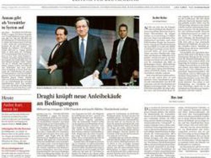 Portada del Frankfurter Allgemeine Zeitung del 3 de agosto de 2012.