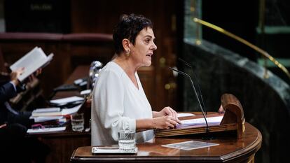 La portavoz de EH Bildu en el Congreso, Mertxe Aizpurua, en una intervención ante el pleno.