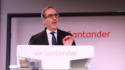 Hector Grisi, consejero delegado del Banco Santander, durante la presentació de resultados del grupo.