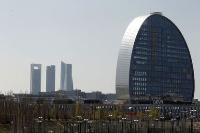 Vista de la nueva sede de BBVA en el norte de Madrid.