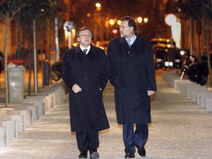 El presidente del Gobierno junto con el de la Comisión en una imagen de archivo