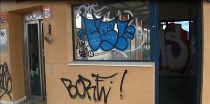Vandalismo en el apeadero de cercan&iacute;as en San Mart&iacute;n.