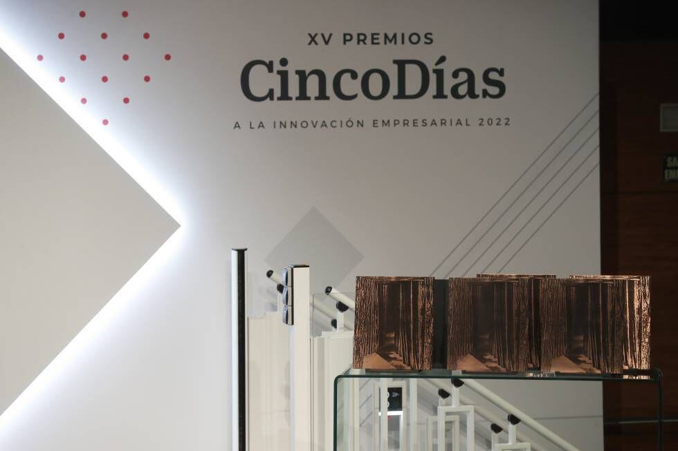 Imagen de los Premios CincoDías, una reproducción de las puertas del Museo del Prado, de la escultora Cristina Iglesias.