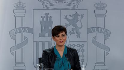 La ministra de Política Territorial y portavoz del Gobierno, Isabel Rodríguez, tras una reunión del Consejo de Ministros.