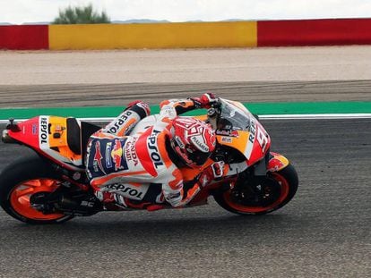 Márquez, durante la carrera.