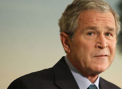El presidente Bush, durante su intervención en la Casa Blanca.