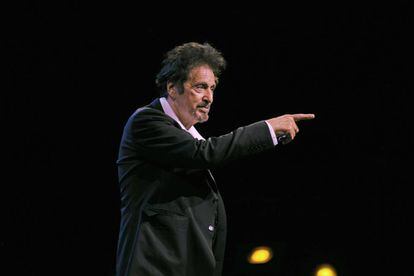Al Pacino sobre el escenario del Teatro Colón de Buenos Aires.