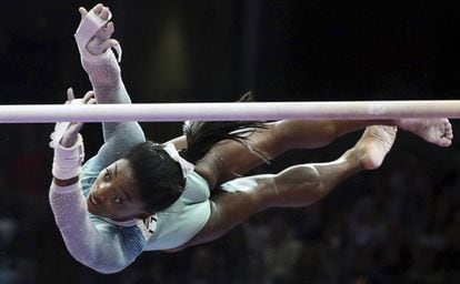 Simone Biles en los Campeonatos de Estados Unidos celebrados en Boston en agosto.