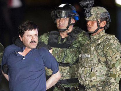El Chapo, exhibido ante los medios tras su captura