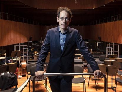 El director de orquesta Pablo González, ayer en la Escuela Reina Sofía, en Madrid. 