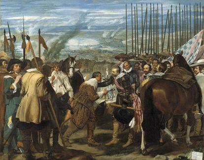 <i>La rendición de Breda</i>, de Velázquez, reproduce un episodio clave en la larga guerra para impedir   la independencia de los Países Bajos