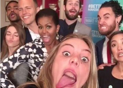 Michele Obama: reina del 'selfie', emperatriz del Vine y Primera Dama de Estados Unidos.
