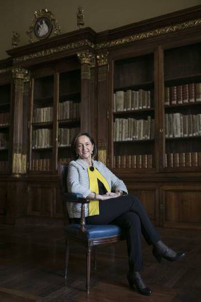 Ana Santos Aramburo, en la Biblioteca Nacional.