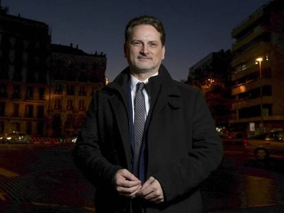 Pierre Krähenbühl, este lunes en Madrid antes de la entrevista.