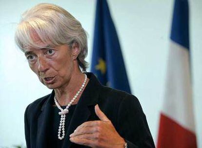 La ministra de Economía francesa, Christine Lagarde, en su comparecencia de ayer en París.