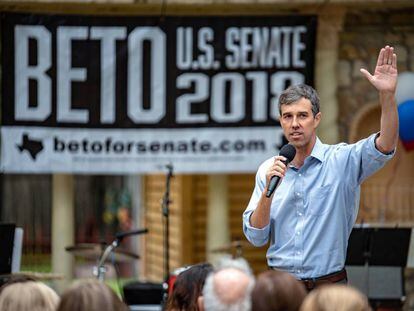 Beto O'Rourke en un acto de campaña en Del Río, Texas, el pasado 22 de septiembre.