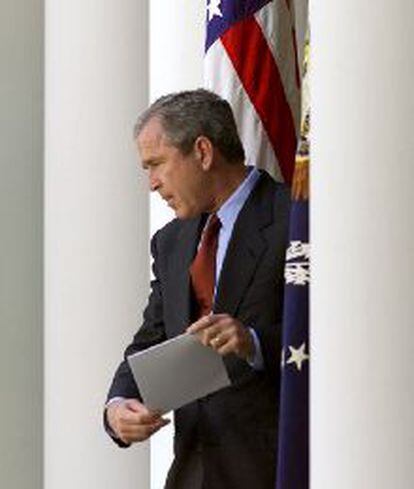 El presidente George Bush, durante su discurso de ayer en Washington.