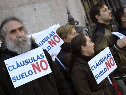Concentración de afectados por las cláusulas suelo frente al Banco de España.