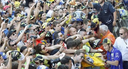Valentino Rossi, este viernes en el circuito de Barcelona- Catalunya en Montmeló.